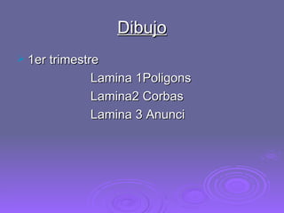 Dibujo 1er trimestre Lamina 1Poligons Lamina2 Corbas Lamina 3 Anunci 