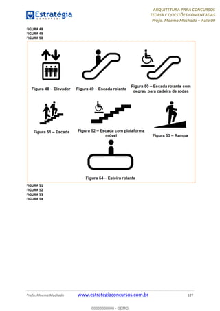 ARQUITETURA PARA CONCURSOS
TEORIA E QUESTÕES COMENTADAS
Profa. Moema Machado – Aula 00
Profa. Moema Machado www.estrategiaconcursos.com.br 127
FIGURA 48
FIGURA 49
FIGURA 50
FIGURA 51
FIGURA 52
FIGURA 53
FIGURA 54
00000000000 - DEMO
 