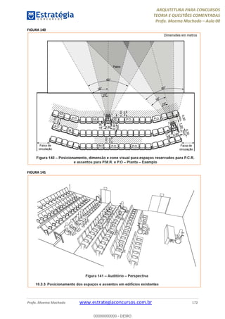 ARQUITETURA PARA CONCURSOS
TEORIA E QUESTÕES COMENTADAS
Profa. Moema Machado – Aula 00
Profa. Moema Machado www.estrategiaconcursos.com.br 172
FIGURA 140
FIGURA 141
00000000000 - DEMO
 