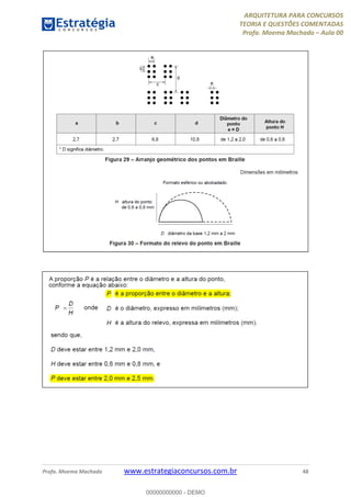 ARQUITETURA PARA CONCURSOS
TEORIA E QUESTÕES COMENTADAS
Profa. Moema Machado – Aula 00
Profa. Moema Machado www.estrategiaconcursos.com.br 48
00000000000 - DEMO
 