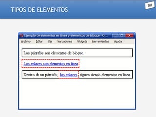 TIPOS DE ELEMENTOS

 