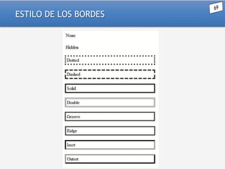 ESTILO DE LOS BORDES

 