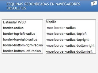 ESQUINAS REDONDEADAS EN NAVEGADORES
OBSOLETOS

 