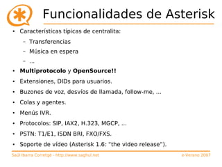 Curso de Asterisk (e-Verano 2007)