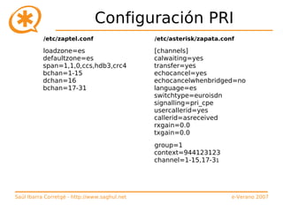 Curso de Asterisk (e-Verano 2007)