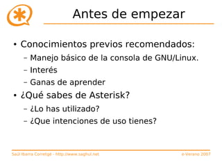 Curso de Asterisk (e-Verano 2007)