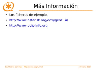 Curso de Asterisk (e-Verano 2007)