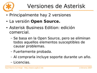 Curso de Asterisk (e-Verano 2007)