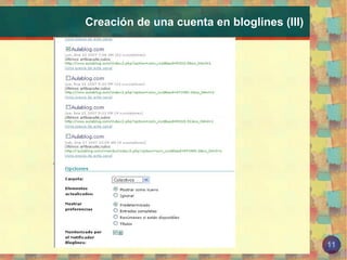 Creación de una cuenta en bloglines (III) 