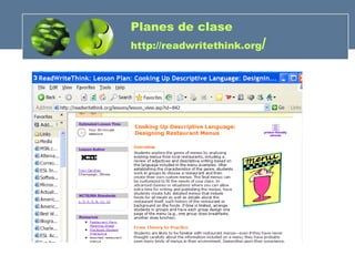 Planes de clase http://readwritethink.org / 