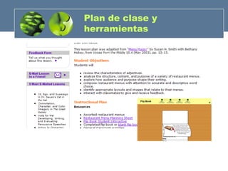 Plan de clase y herramientas 