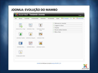 JOOMLA: EVOLUÇÃO DO MAMBO 