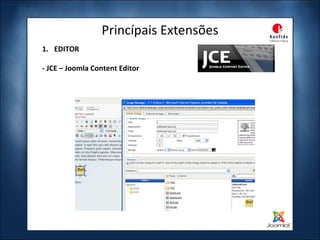 Princípais Extensões EDITOR - JCE – Joomla Content Editor 