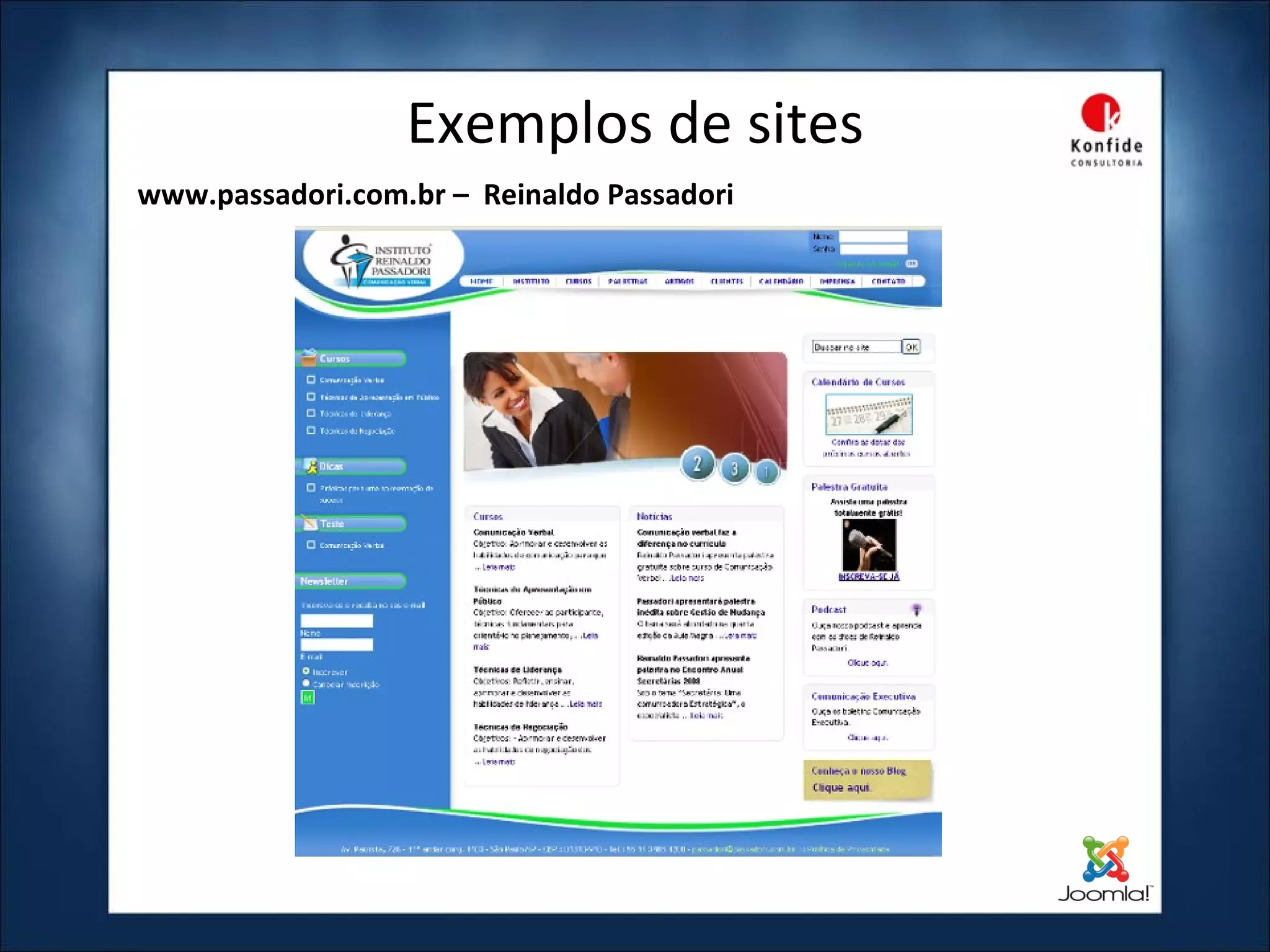 Exemplos de sites www.passadori.com.br –  Reinaldo Passadori 