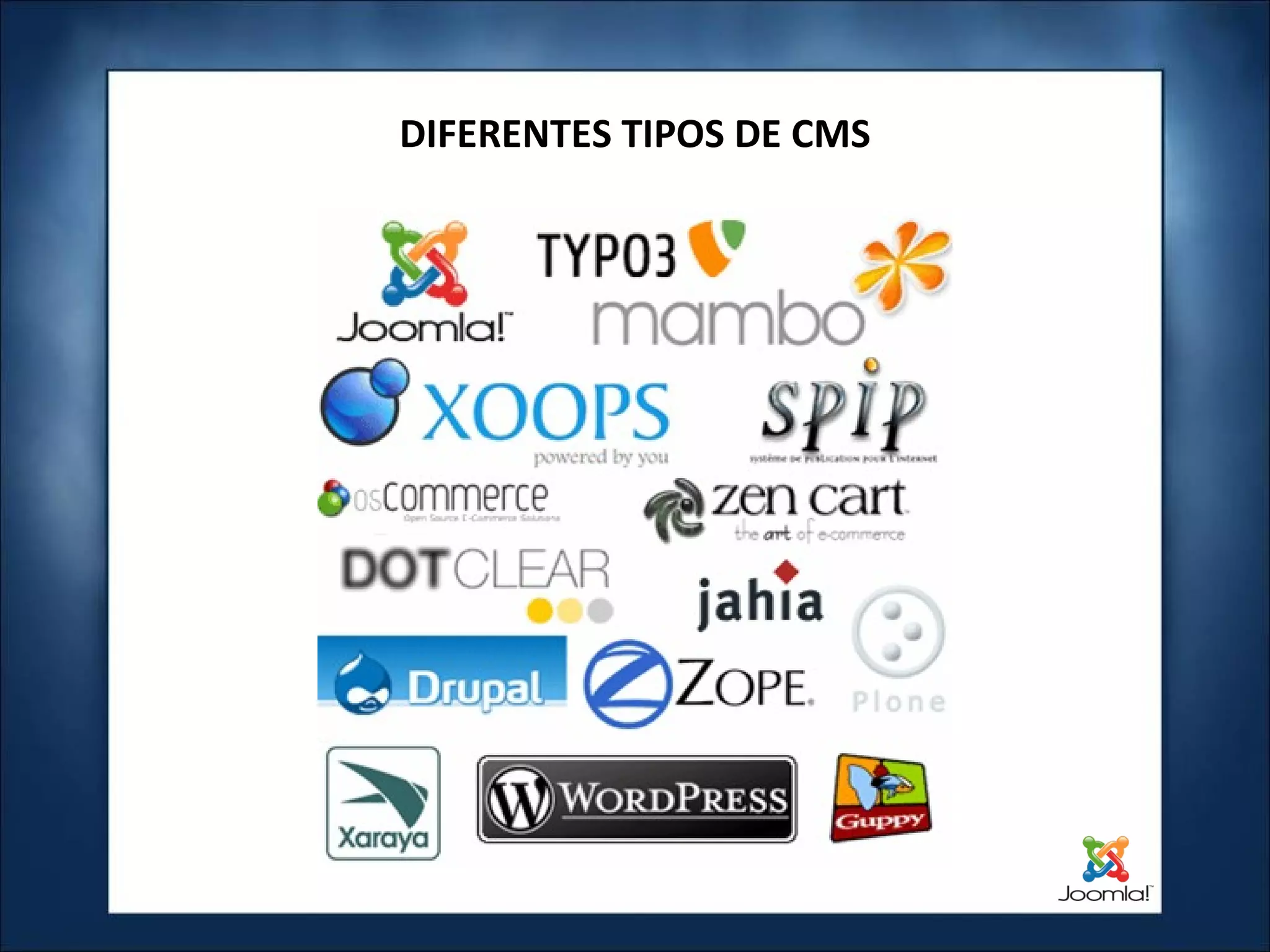 DIFERENTES TIPOS DE CMS 