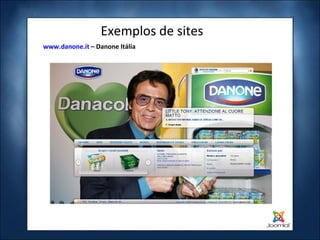 Exemplos de sites www.danone.it  – Danone Itália 