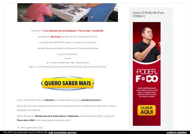 Curso manutencao notebook