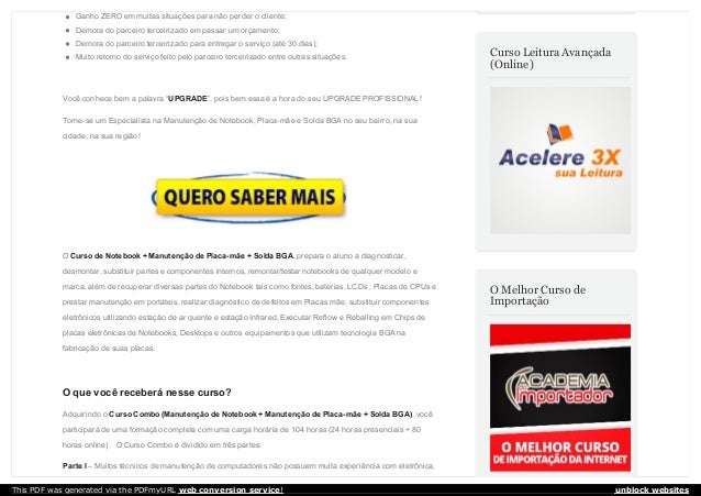 Curso manutencao notebook
