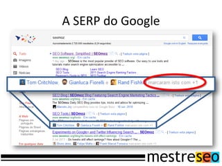 A SERP do Google
 