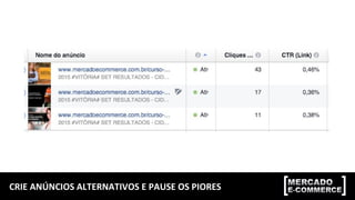 CRIE ANÚNCIOS ALTERNATIVOS E PAUSE OS PIORES
 