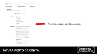 FATURAMENTO DA CONTA
Preencha os dados para faturamento.
 
