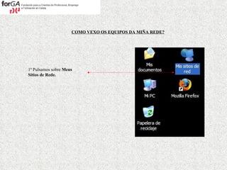 COMO VEXO OS EQUIPOS DA MIÑA REDE? 1º Pulsamos sobre  Meus Sitios de Rede. 