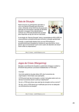 Curso Gestão de Crises e Continuidade de Negócios