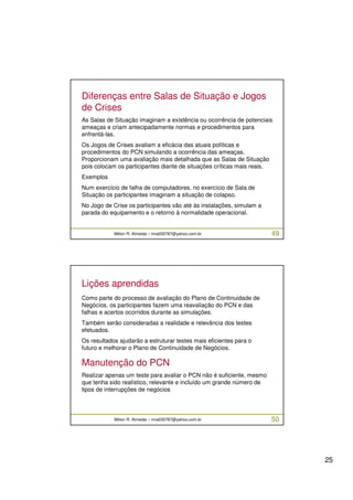 Curso Gestão de Crises e Continuidade de Negócios