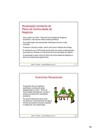 Curso Gestão de Crises e Continuidade de Negócios
