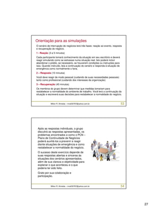 Curso Gestão de Crises e Continuidade de Negócios