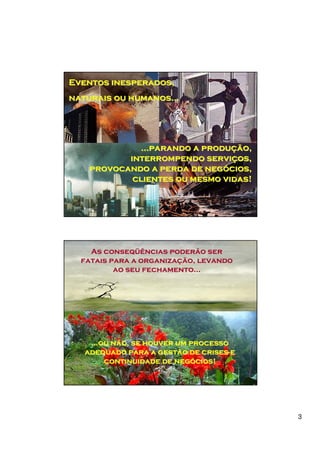 Curso Gestão de Crises e Continuidade de Negócios