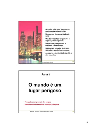 Curso Gestão de Crises e Continuidade de Negócios