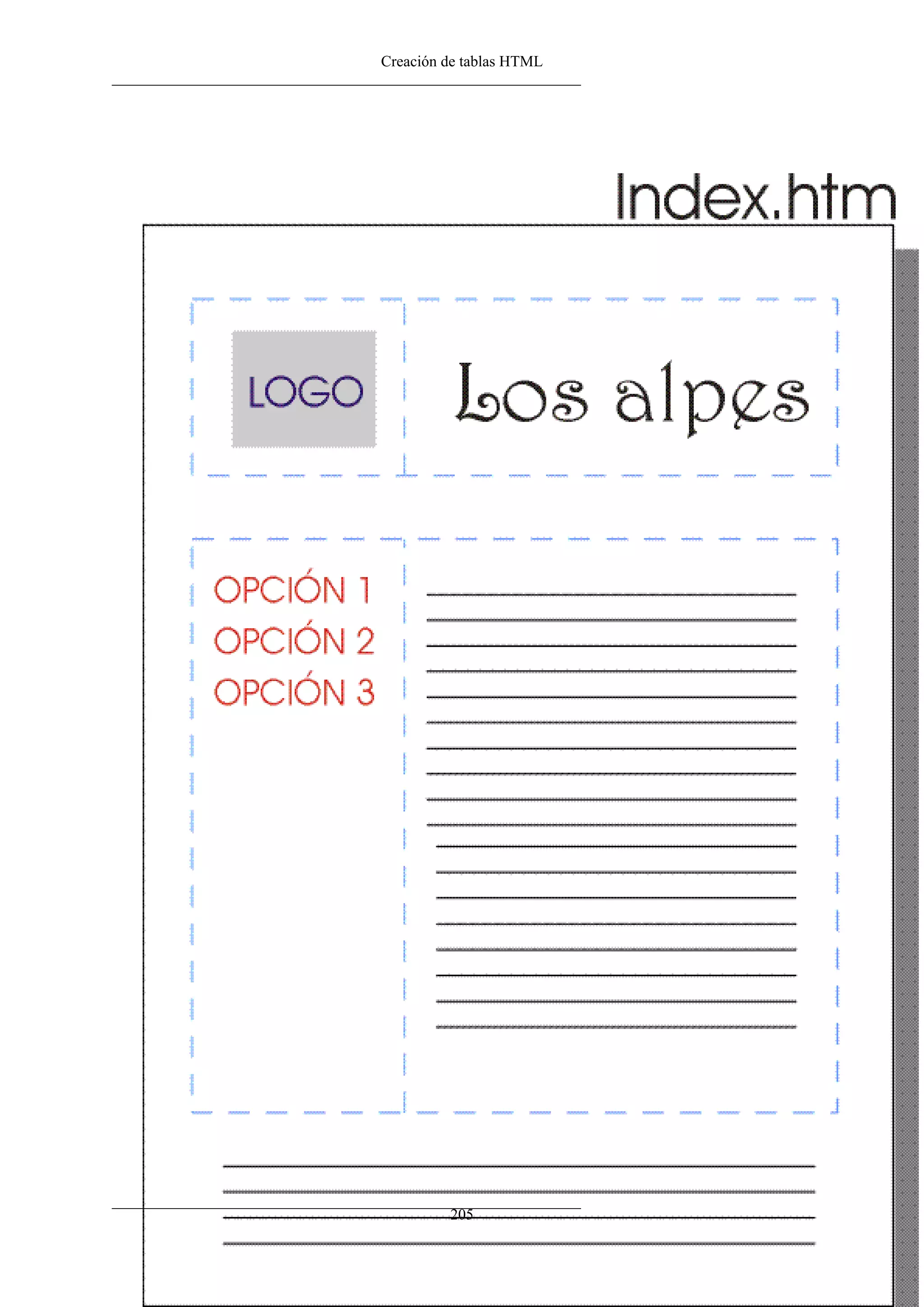 Creación de tablas HTML




         205
 