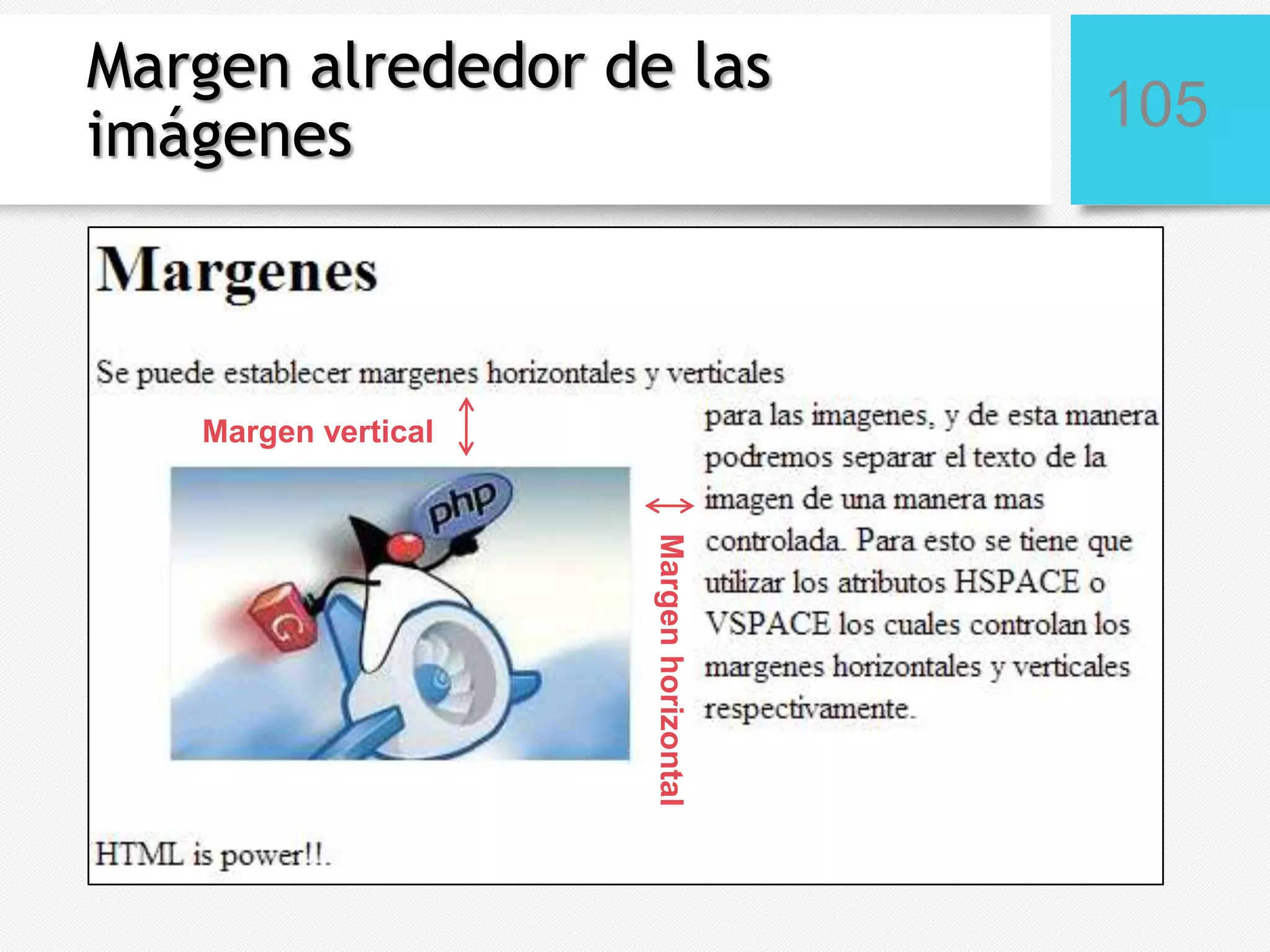 Margen alrededor de las
imágenes

Margen vertical

105

Margen horizontal

 