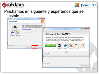 21 
Pinchamos en siguiente y esperamos que se 
instale 
 