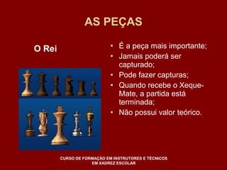 Xadrez: Tática, Estratégia, Fatos, Curiosidades, etc.: O movimento das  peças de xadrez: o REI