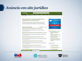 Anúncio em site jurídico
 