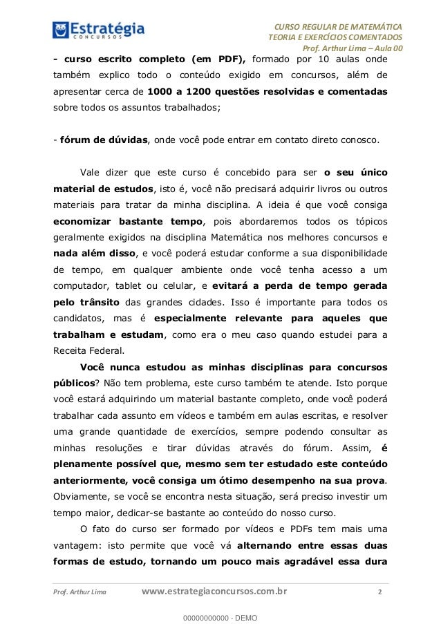 Curso de matematica para concursos