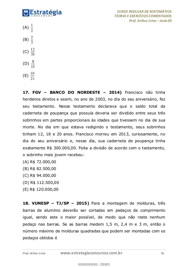 Curso de matematica para concursos