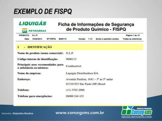 Instrutor: Alejandro Rendon
EXEMPLO DE FISPQ
 