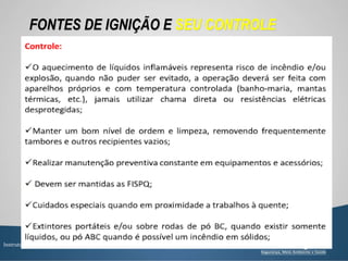Instrutor: Alejandro Rendon
FONTES DE IGNIÇÃO E SEU CONTROLE
 