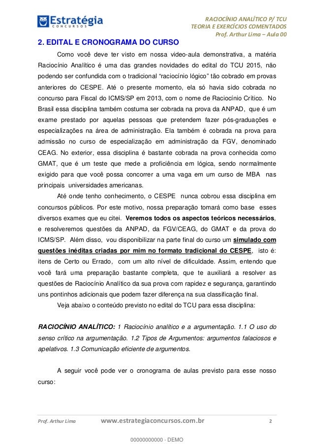 Cursos tcu