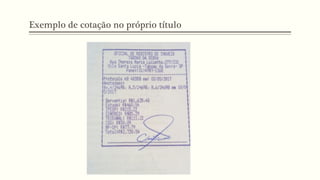 Exemplo de cotação no próprio título
 