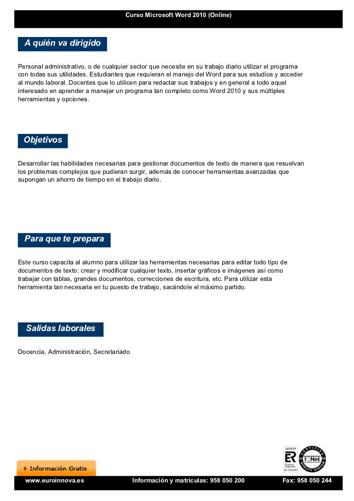 Curso Word 2010 Online