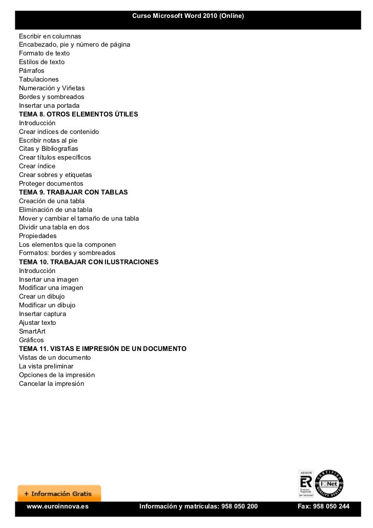 Curso Word 2010 Online
