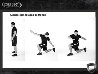 Avanço com rotação de tronco
 