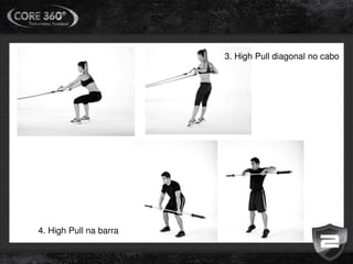 3. High Pull diagonal no cabo
4. High Pull na barra
 