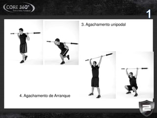 3. Agachamento unipodal
4. Agachamento de Arranque
 