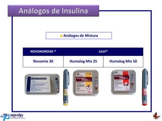 Análogos de Mistura

NOVONORDISK ®

Novomix 30

LILLY®

Humalog Mix 25

Humalog Mix 50

 