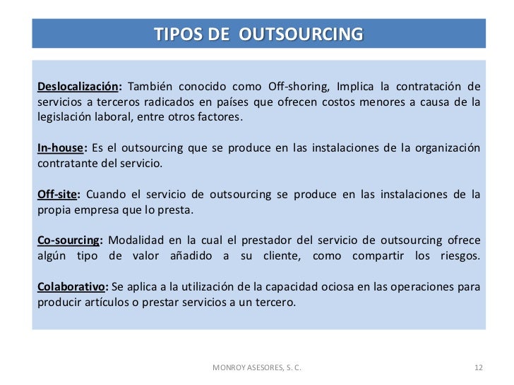 Administracion de outsourcing